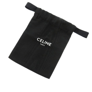 新品同様 セリーヌ ジャガード キャンバス レザー ジャカード グレー ゴールド金具 ショルダーストラップ 0255【中古】CELINE