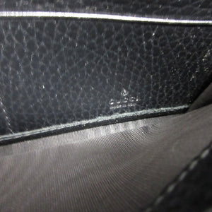 未使用 グッチ 456116 GGマーモント GGスプリーム レザー ベージュ ブラック 黒 ラウンドファスナー長財布 財布 0267【中古】GUCCI