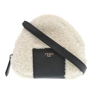 新品同様 フェンディ おにぎりバッグ 7AS240 シープスキン ホワイト ショルダーバッグ 白 0286【中古】FENDI