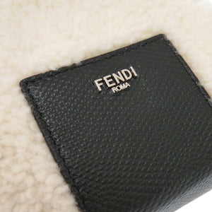 新品同様 フェンディ おにぎりバッグ 7AS240 シープスキン ホワイト ショルダーバッグ 白 0286【中古】FENDI
