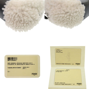 新品同様 フェンディ おにぎりバッグ 7AS240 シープスキン ホワイト ショルダーバッグ 白 0286【中古】FENDI