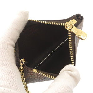 新品同様 ルイ ヴィトン ポシェットクレ ダミエ N62658 ブラウン コインケース LV 0307【中古】LOUIS VUITTON