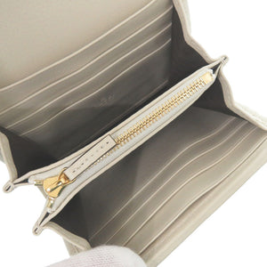 新品同様 グッチ チェーンウォレット ブロンディ 725219 レザー ホワイト 二つ折り財布 白 0310【中古】GUCCI