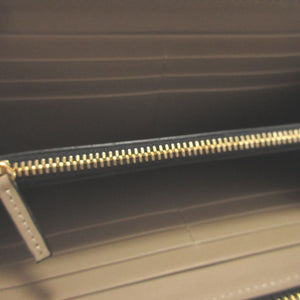 新品同様 ヴェルサーチ メデューサ レザー ベージュ ラウンドファスナー長財布 財布 0316【中古】VERSACE