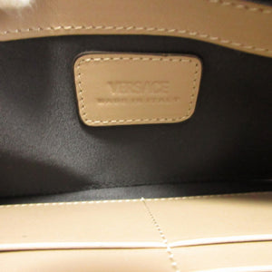 新品同様 ヴェルサーチ メデューサ レザー ベージュ ラウンドファスナー長財布 財布 0316【中古】VERSACE