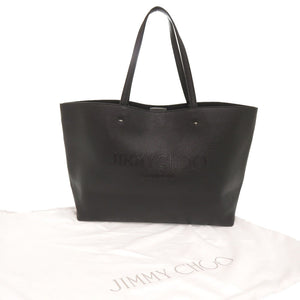 新品同様 ジミーチュウ マーリ レザー ブラック トートバッグ 黒 0323【中古】JIMMY CHOO