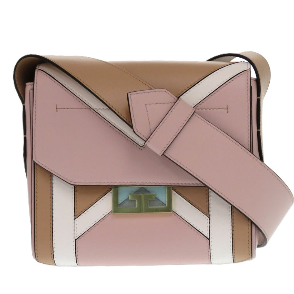 新品同様 ジバンシィ エデン BB50BMB0RW-680 レザー ブラウン ピンク 0324 ショルダーバッグ【中古】GIVENCHY