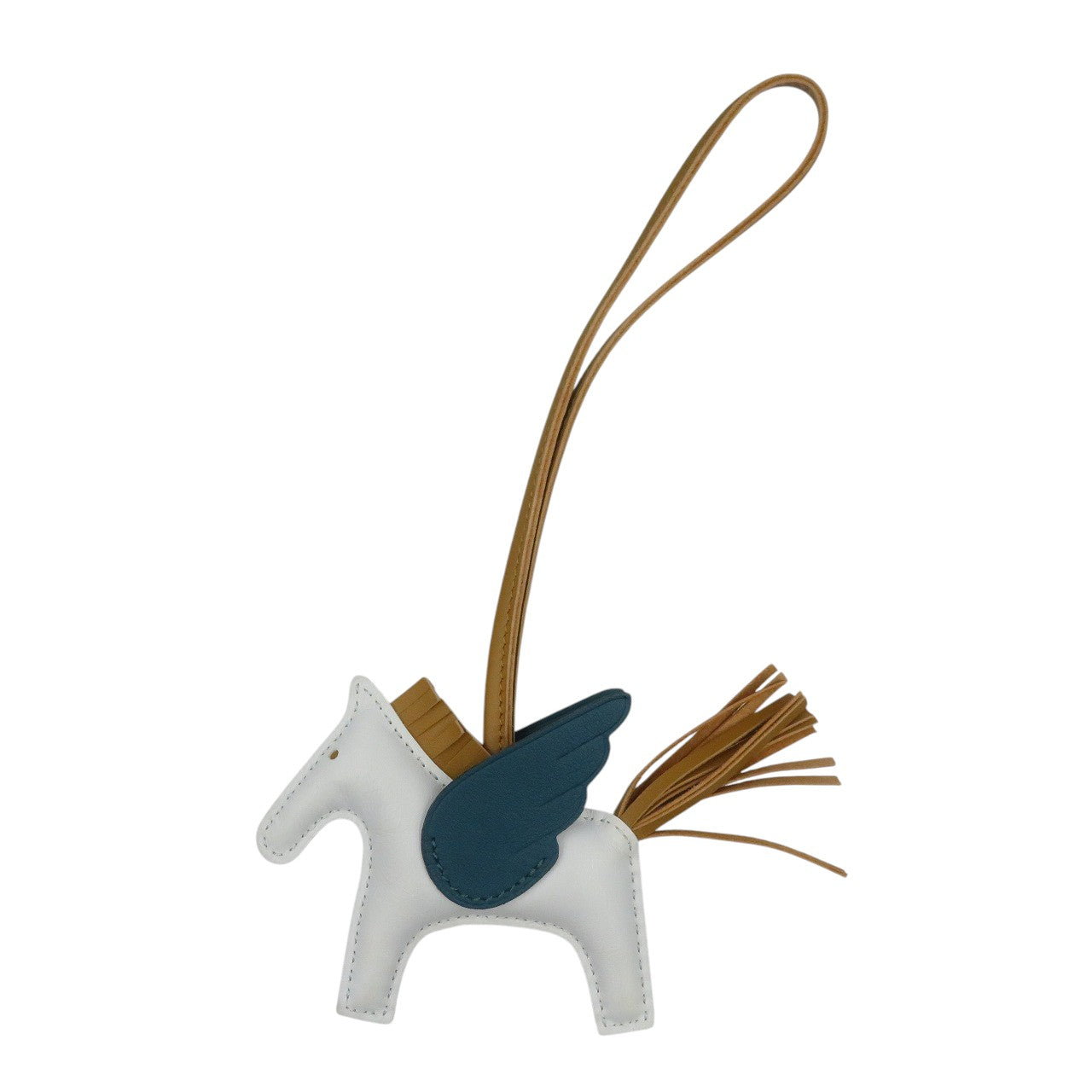 新品同様 エルメス ロデオペガサスPM アニョーミロ ブルーブリュム セサミ ヴェールボスフォール Z刻印 バッグチャーム 0325【中古】HERMES