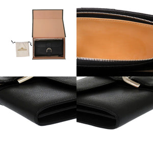 美品 デルボー ブリヨン カーフレザー ブラック 0326 黒 チェーンウォレット 長財布【中古】DELVAUX