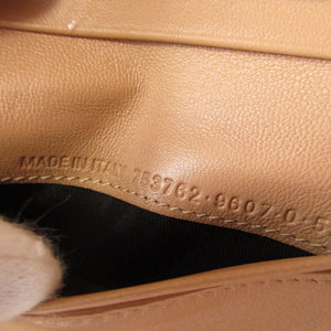 未使用 バレンシアガ ENVELOPE 753762 レザー ベージュ コンパクトウォレット 2つ折り財布 財布 0331【中古】BALENCIAGA