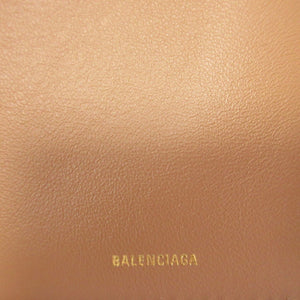 未使用 バレンシアガ ENVELOPE 753762 レザー ベージュ コンパクトウォレット 2つ折り財布 財布 0331【中古】BALENCIAGA
