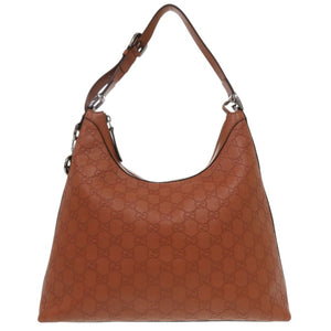 美品 グッチ グッチシマ ワンショルダー セミショルダー ショルダーバッグ 肩掛け 339553 498879 ブラウン 0334【中古】GUCCI