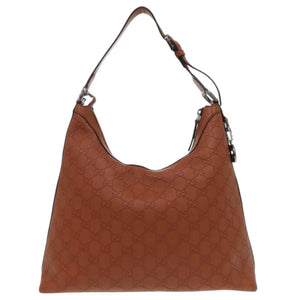 美品 グッチ グッチシマ ワンショルダー セミショルダー ショルダーバッグ 肩掛け 339553 498879 ブラウン 0334【中古】GUCCI