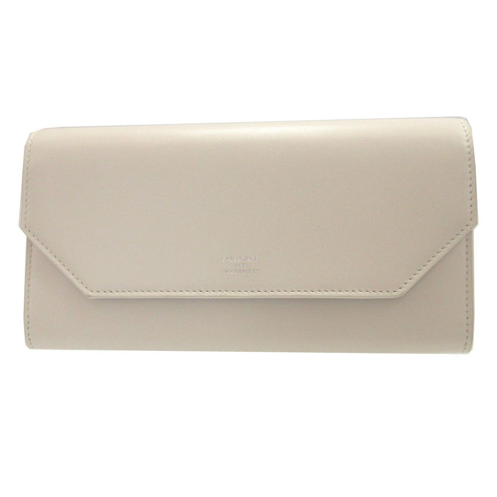新品同様 バレンシアガ ENVELOPE 736732 レザー ホワイト 白 2つ折り長財布 財布 0336【中古】BALENCIAGA