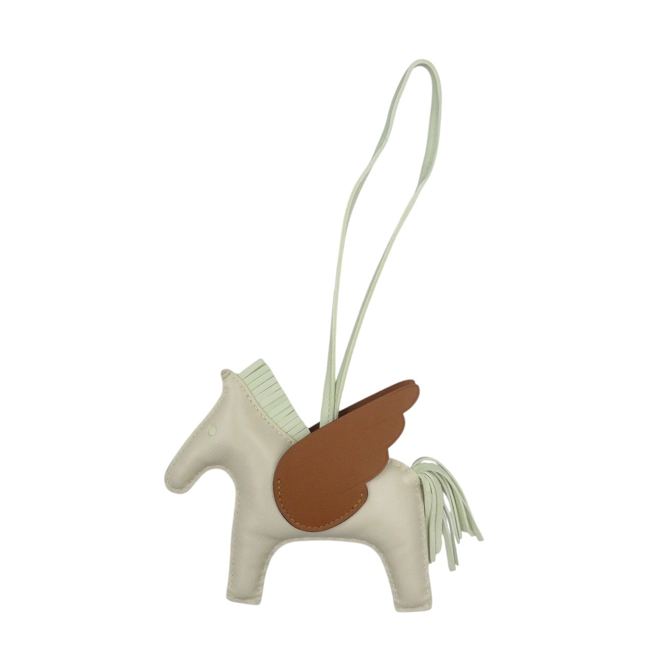 美品 エルメス ロデオペガサスMM アニョーミロ クレ ヴェールフィズ ゴールド B刻印 バッグチャーム【中古】HERMES