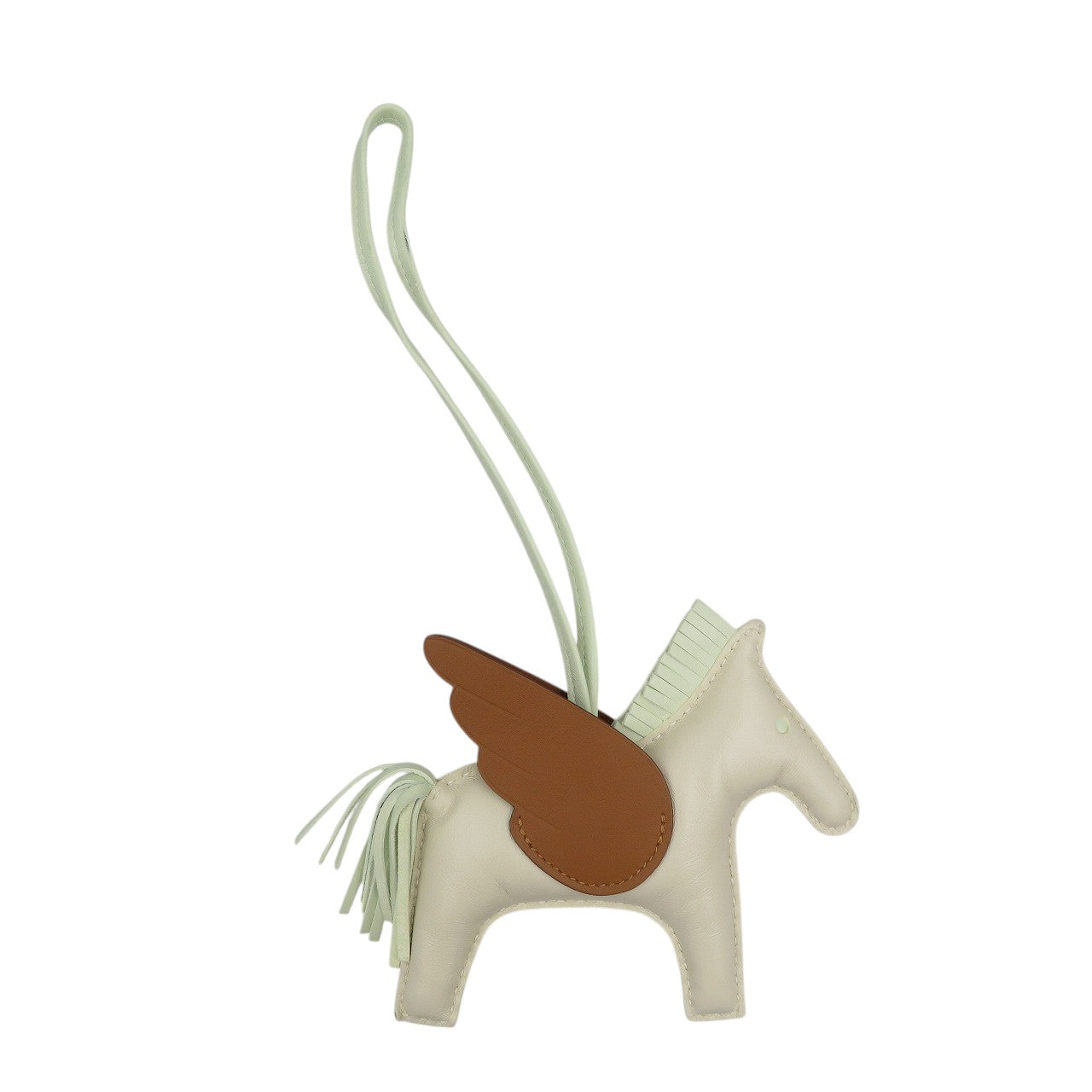 美品 エルメス ロデオペガサスMM アニョーミロ クレ ヴェールフィズ ゴールド B刻印 バッグチャーム【中古】HERMES