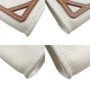 美品 バルマン B-Army ショッピングバッグ ミニ キャンバス カーフ ベージュ ブラウン ショルダーバッグ 0351【中古】BALMAIN