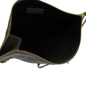 美品 バレンシアガ
 メタルエッジ　ゴートスキン クラッチバッグ
 レザー/ゴートスキン グレー 0360
【中古】BALENCIAGA レディース