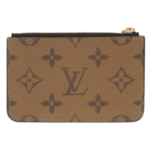 美品 ルイ ヴィトン ポルト カルト ロミー モノグラムリバース M81912 ICチップ ブラウン カードケース LV 0362【中古】LOUIS VUITTON