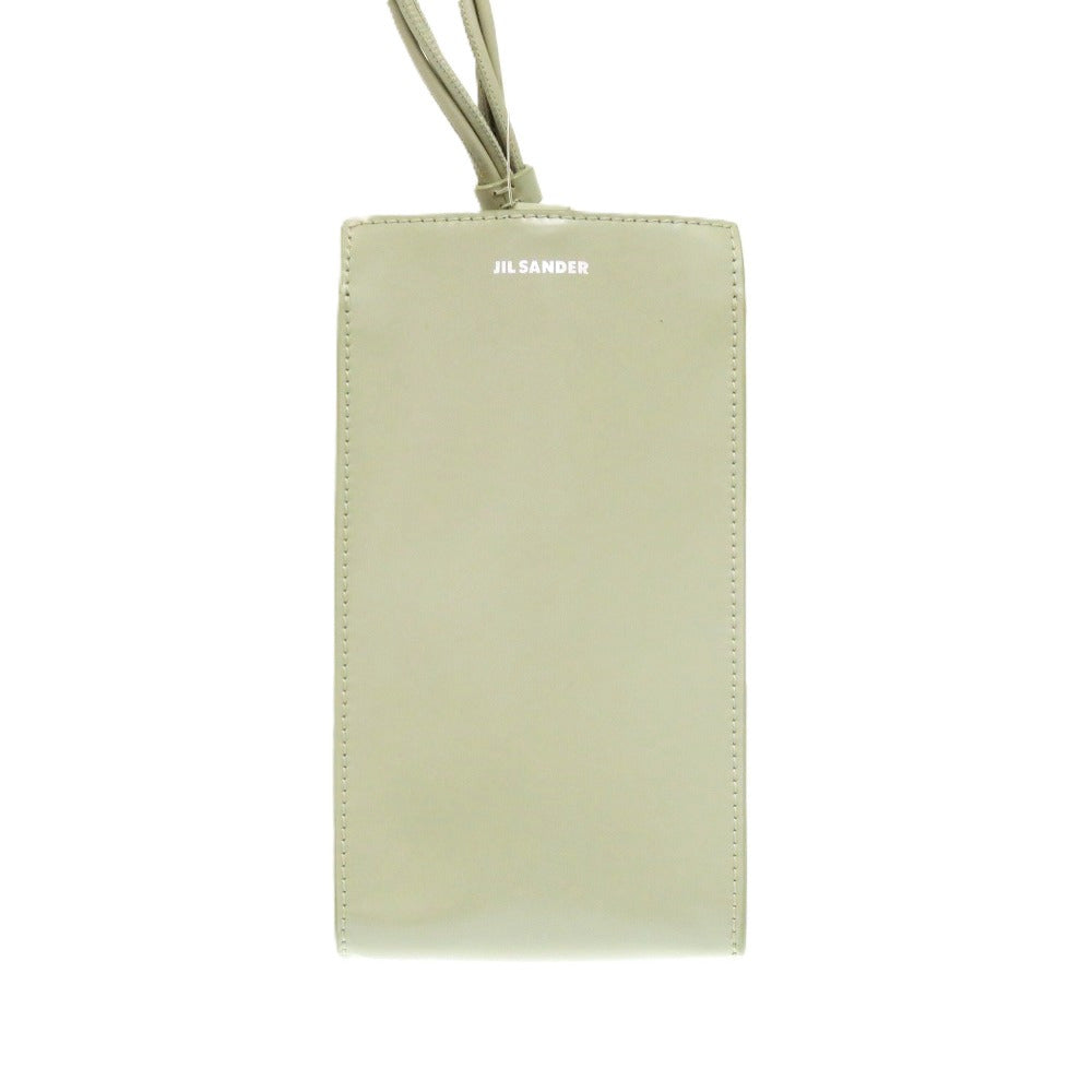 美品 ジルサンダー Tangle タングル レザー スマホケース グリーン 0364 緑 ショルダーバッグ【中古】JIL SANDER