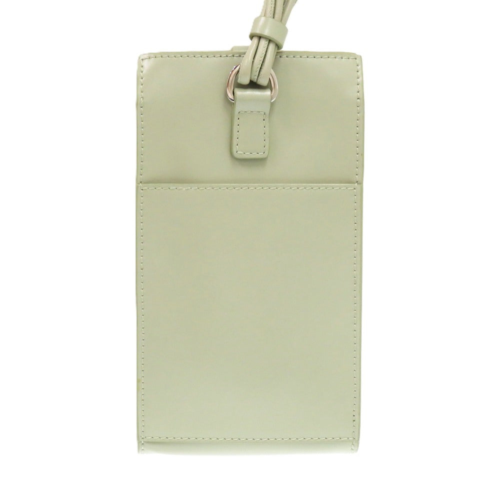 美品 ジルサンダー Tangle タングル レザー スマホケース グリーン 0364 緑 ショルダーバッグ【中古】JIL SANDER