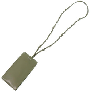 美品 ジルサンダー Tangle タングル レザー スマホケース グリーン 0364 緑 ショルダーバッグ【中古】JIL SANDER