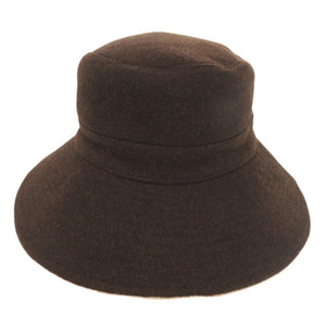 美品 エルメス サイズ58 カシミヤ ウール アンゴラ ブラウン バケットハット 帽子 茶 0366【中古】HERMES