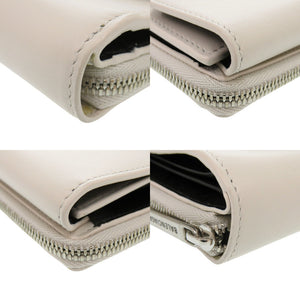 未使用 バレンシアガ エンベロープ コンパクトウォレット 753762 9960 0 52754S レザー オフホワイト 三つ折り財布 0367【中古】BALENCIAGA