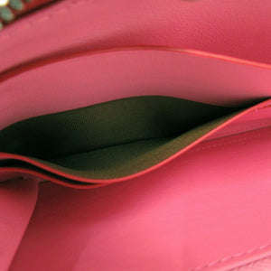 新品同様 ボッテガヴェネタ イントレチャート 長財布 ロングウォレット ラウンドファスナー バイカラー 577775 レザー レッド 0368【中古】BOTTEGAVENETA