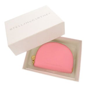 新品同様 ステラマッカートニー ハーフムーンジップ ポリウレタン ポリエステル ピンク イエロー コインケース 0369【中古】Stella McCartney