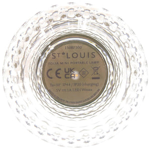 未使用 サンルイ ミニポータブルランプ フォリア ガラス アルミ シルバー オブジェ インテリア ランプ 0379【中古】SAINT LOUIS