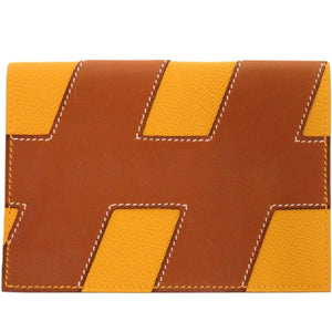 美品 エルメス Hタグ ヴォーバレニア ヴォーエプソン フォーブ ジョーヌ Z刻印（2021年製) パスポートケース 0381 【中古】 HERMES