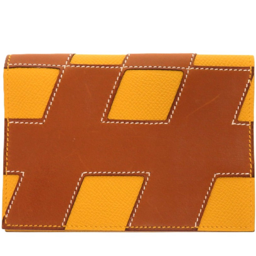 美品 エルメス Hタグ ヴォーバレニア ヴォーエプソン フォーブ ジョーヌ Z刻印（2021年製) パスポートケース 0381 【中古】 HERMES