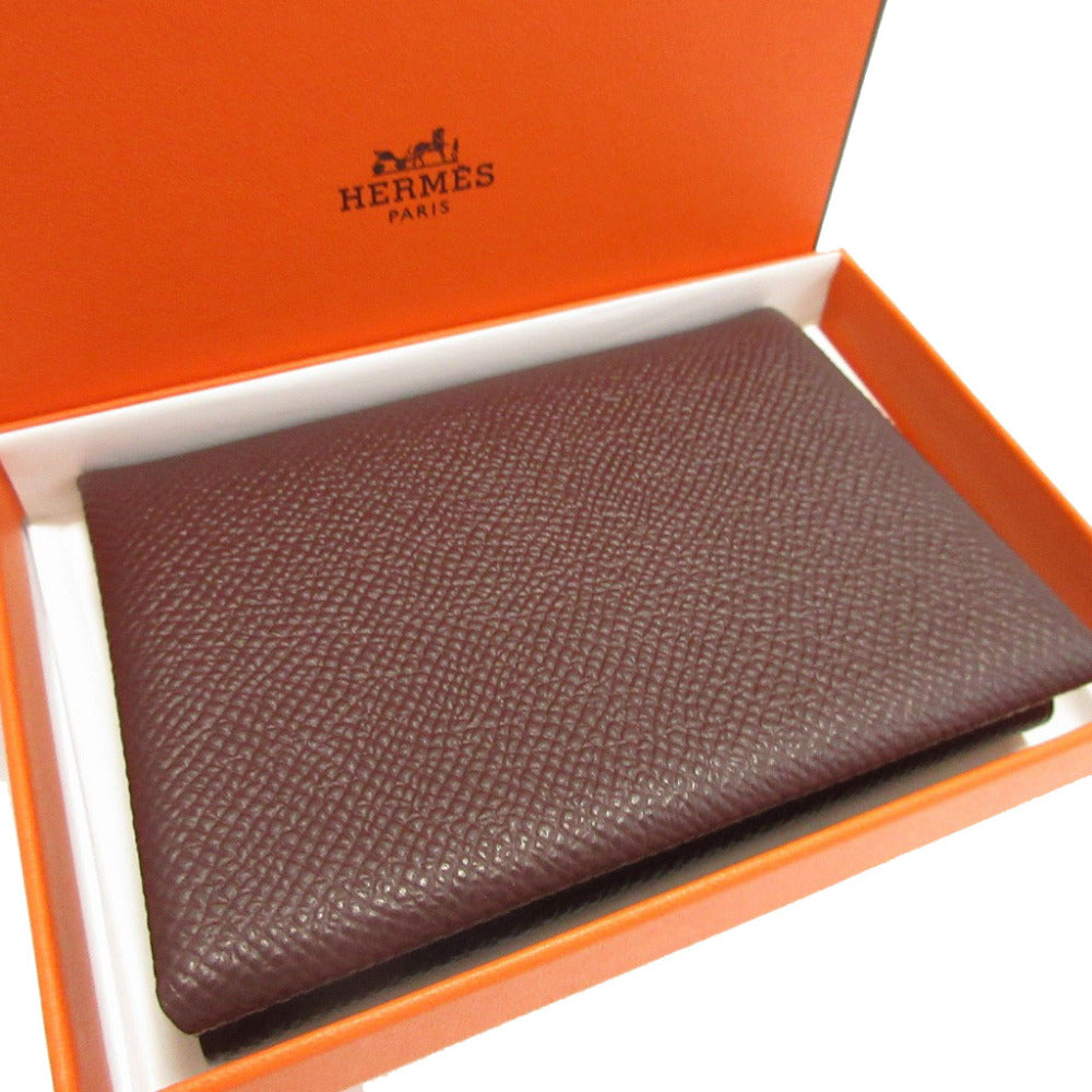 未使用 エルメス カルヴィデュオ エプソン W刻印(2024年製) ルージュセリエ カード コインケース 0382【中古】HERMES