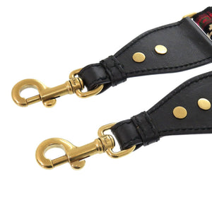 美品 クリスチャンディオール メダリオン キャンバス レザー レッド ブラック ショルダーストラップ 赤 黒 0404【中古】Christian Dior