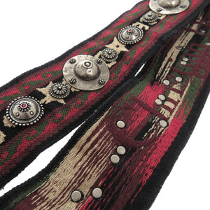 美品 クリスチャンディオール メダリオン キャンバス レザー レッド ブラック ショルダーストラップ 赤 黒 0404【中古】Christian Dior