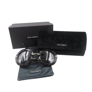 新品同様 ドルチェアンドガッバーナ DG6105 504/8G 50□27 ブラック ゴールド サングラス 0406【中古】DOLCE&GABBANA