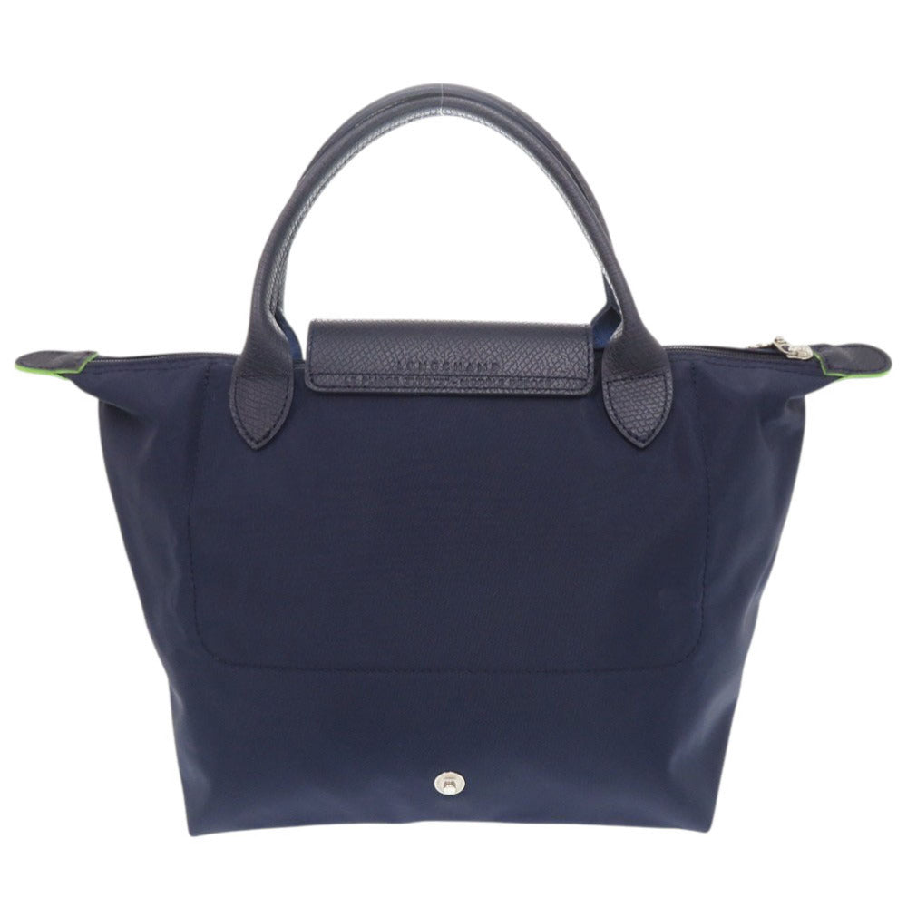 美品 ロンシャン ル プリアージュ ナイロン ネイビー ハンドバッグ トートバッグ 0407【中古】Longchamp