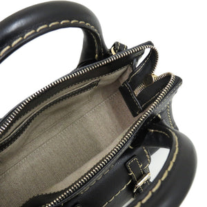 美品 クロエ ミニエディス レザー ブラック シルバー金具 0409 黒 ショルダーバッグ【中古】Chloe