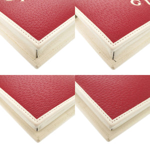 未使用品 グッチ × アディダス 621892 レザー レッド ホワイト チェーンウォレット ショルダーバッグ 0412【中古】GUCCI