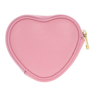 新品同様 グッチ × ばなにゃ ハートシェイプ 701062 レザー ピンク コインケース 0415【中古】GUCCI