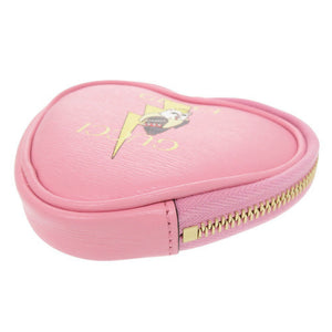 新品同様 グッチ × ばなにゃ ハートシェイプ 701062 レザー ピンク コインケース 0415【中古】GUCCI