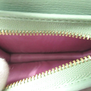 未使用 グッチ ばなにゃ 701009 レザー グリーン 緑 2つ折り財布 財布 0417【中古】GUCCI