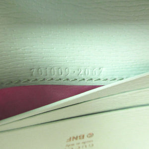 未使用 グッチ ばなにゃ 701009 レザー グリーン 緑 2つ折り財布 財布 0417【中古】GUCCI