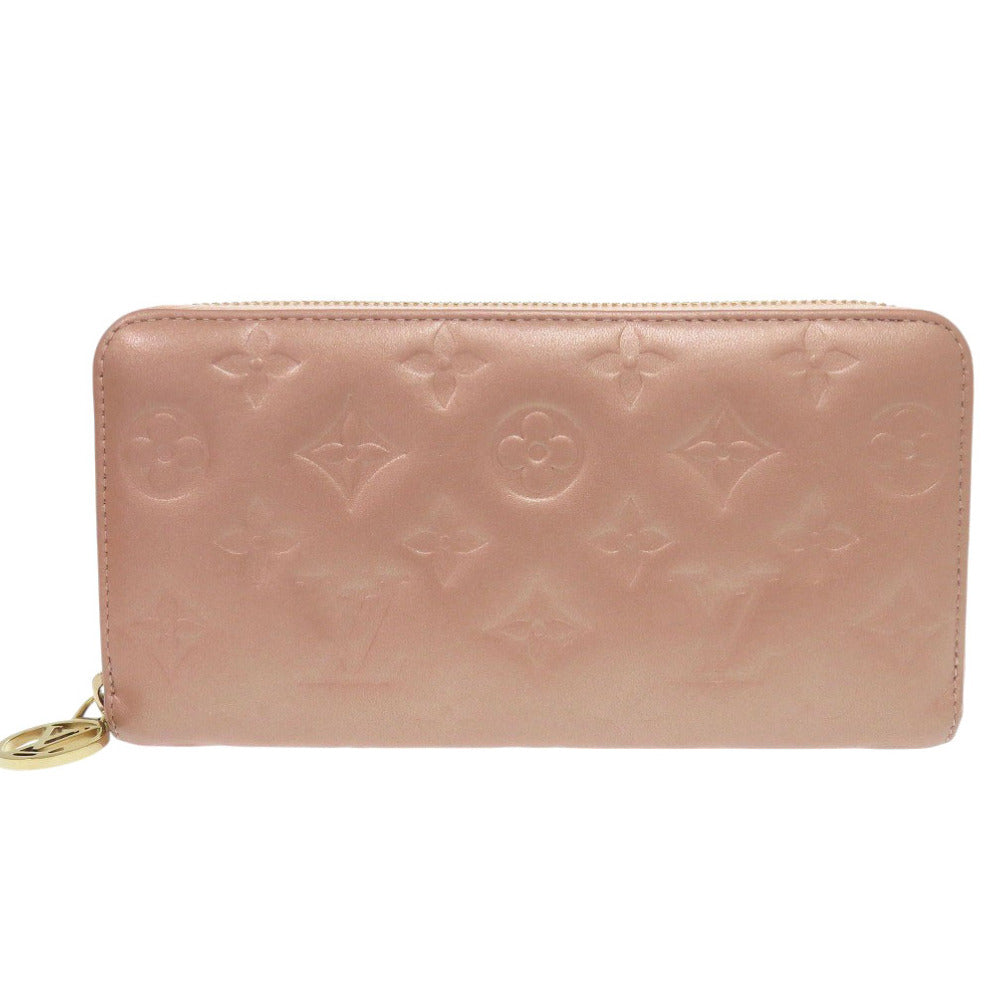 美品 ルイ ヴィトン モノグラムエンボス M81708 ラムスキン ローズゴールド 長財布 ピンク LV 0421【中古】LOUIS VUITTON