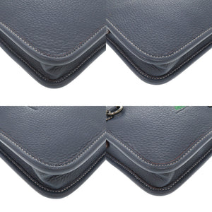 新品同様 コーチ × PEANUTS スヌーピー ミニポーチ付き レザー ネイビー ショルダーバッグ 0425【中古】COACH