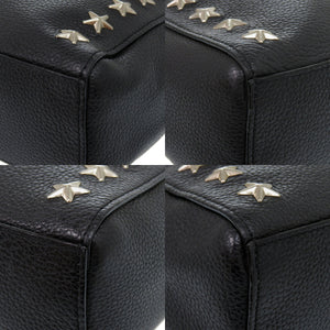 美品 ジミーチュウ 2WAY スタースタッズ ブリア レザー ブラック トートバッグ 黒 0429【中古】JIMMY CHOO