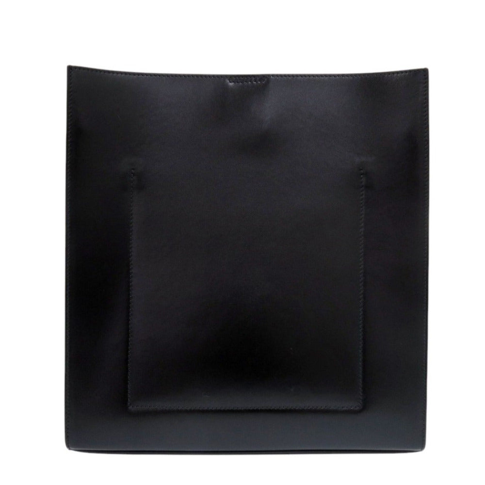 美品 ジルサンダー タングル ミディアム ビーズ レザー ブラック ショルダーバッグ 黒 0431【中古】JIL SANDER