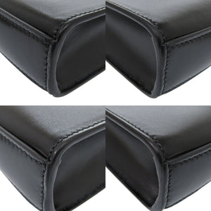 美品 ジルサンダー タングル ミディアム ビーズ レザー ブラック ショルダーバッグ 黒 0431【中古】JIL SANDER