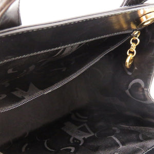 美品 サルヴァトーレフェラガモ ヴァラリボン BA214178 レザー ブラック 0432 黒 ハンドバッグ【中古】Salvatore Ferragamo